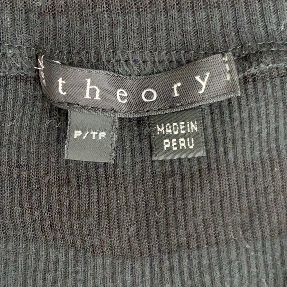 Theory Semi-sheer Striped Turtleneck - Picture 3 of 8